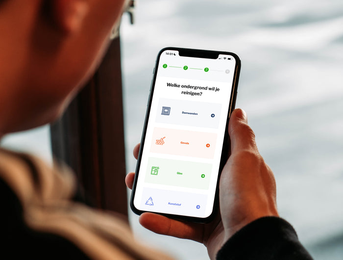 Wählen Sie Reinigungs- und Gleitmittel mit unserer kostenlosen App