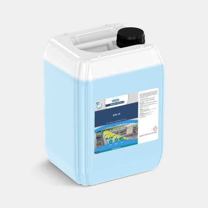 Siox 35 - krachtige licht schuimende, non-tox alkalische allesreiniger, voor het verwijderen van vetten, vuil en aanslag. Specifiek ontwikkeld voor de voedselverwerkende industrie.